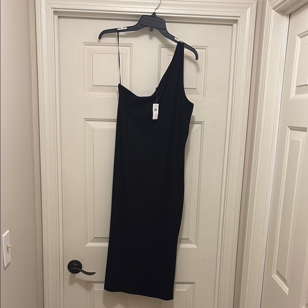 Banana Republic Elegant Black One-Shoulder Dress